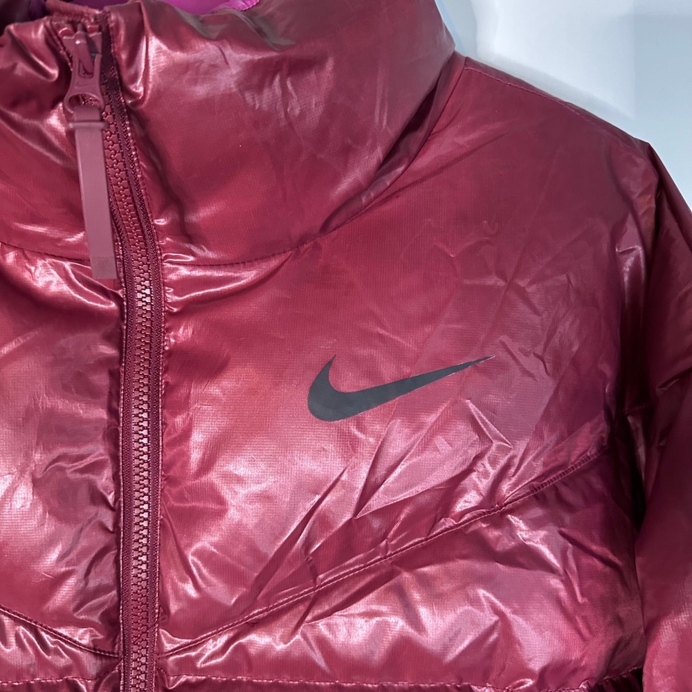Nike Sportswear Down-Fill Windrunner Puffer Jacket Burgundy Size S CU5094-638 - Picture 2 of 8